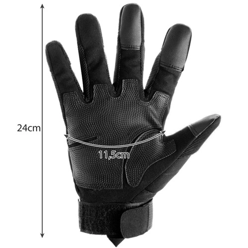 Taktyczne rękawice XL- czarne Trizand 21770