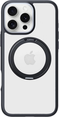 Etui z magnetyczną podstawką TORRAS Ostand R Fusion do iPhone 16 Pro Max – czarne
