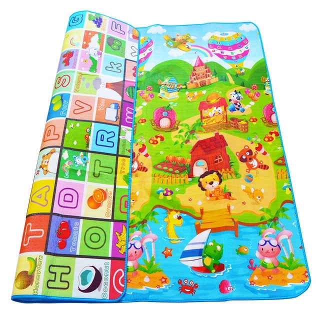 Edukacyjna dwustronna piankowa mata do zabawy 180x120 cm