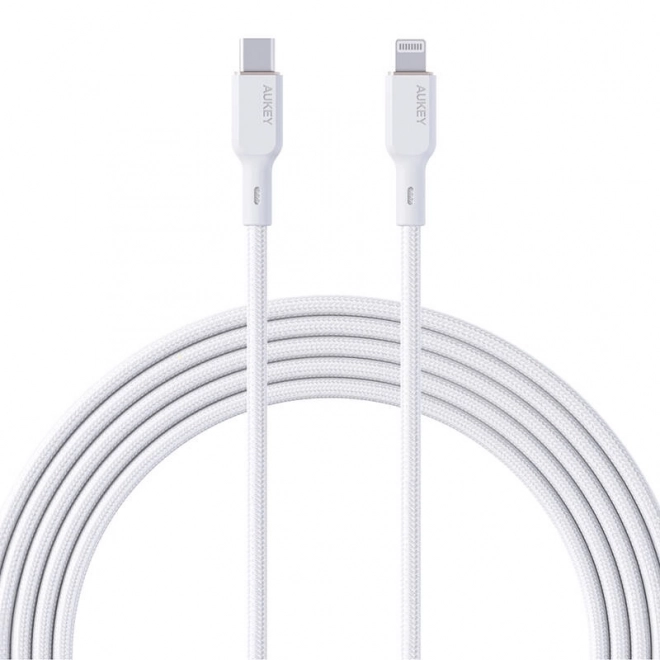 Kabel Aukey USB-C na Lightning 1,8 m biały