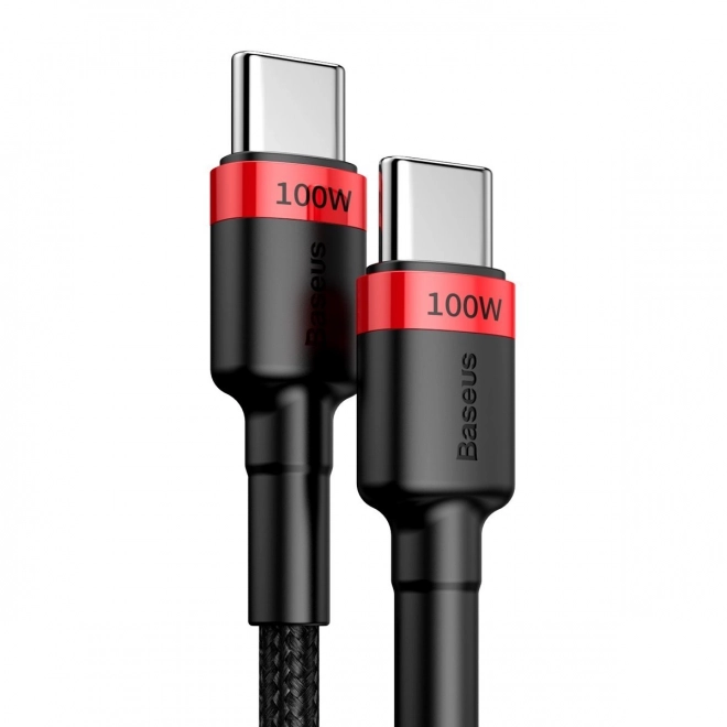 USB-C kabel do szybkiego ładowania Baseus Cafule 100W czerwony czarny