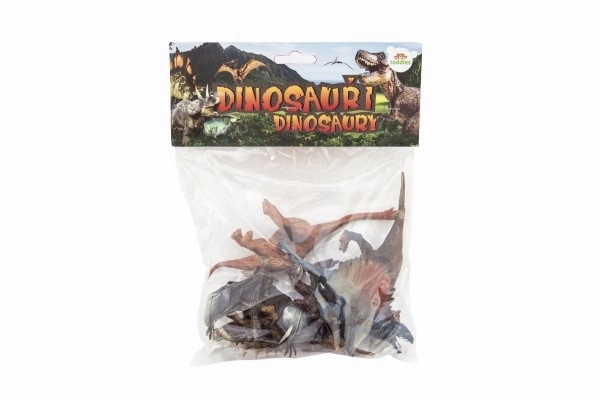 Dinozaury plastikowe 15-18cm 5 sztuk w woreczku