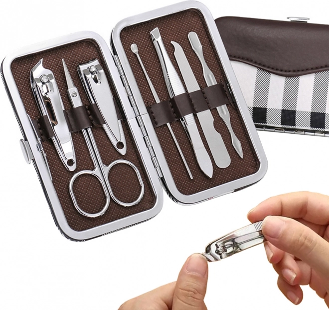 zestaw do manicure i pedicure w etui, 7 elementów