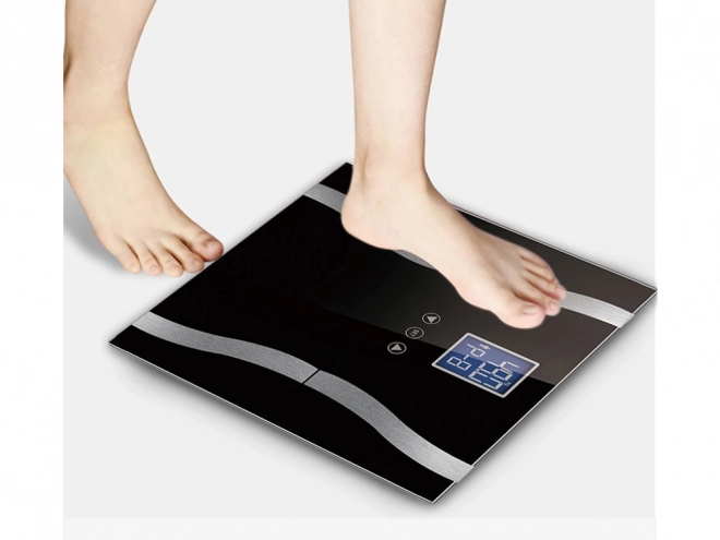 Analityczna 180kg szklana waga łazienkowa z ekranem LCD