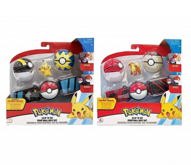 POKÉMON Clip 'N' Go pasek z Poké Ballami i figurką