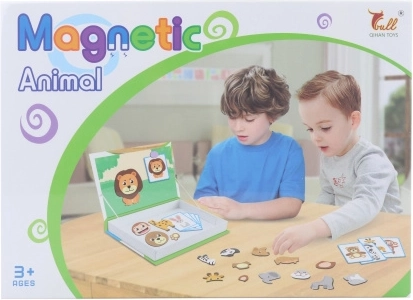 Magnetyczna układanka zwierzątka – 34 elementy i 8 kart