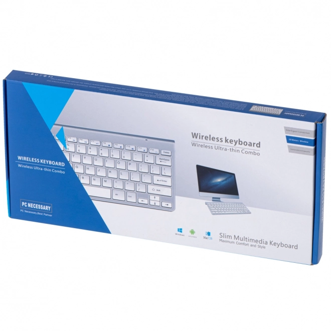 Bezprzewodowa klawiatura do Smart TV srebrna