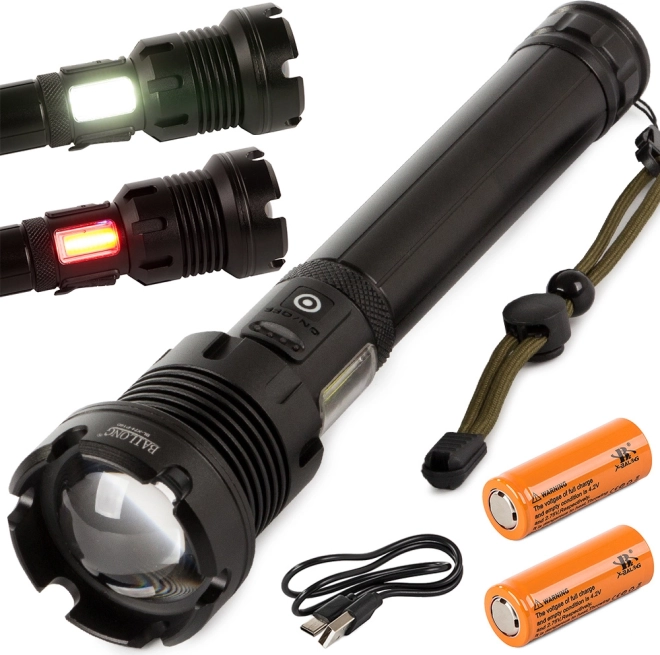 Wojskowa taktyczna latarka z funkcją powerbanku Bailong® XHP160 COB