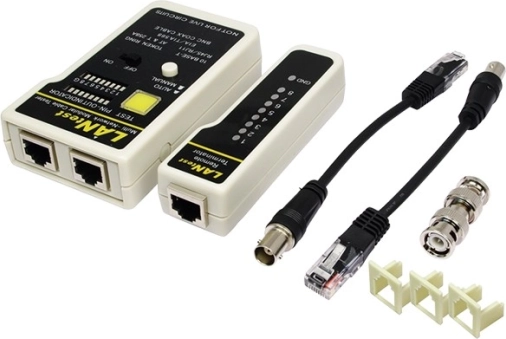 Tester kabli RJ11, RJ12, RJ45 i BNC z jednostką zdalną
