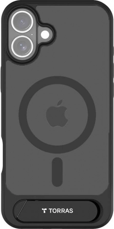 Torras Pstand etui do iPhone 16 czarne