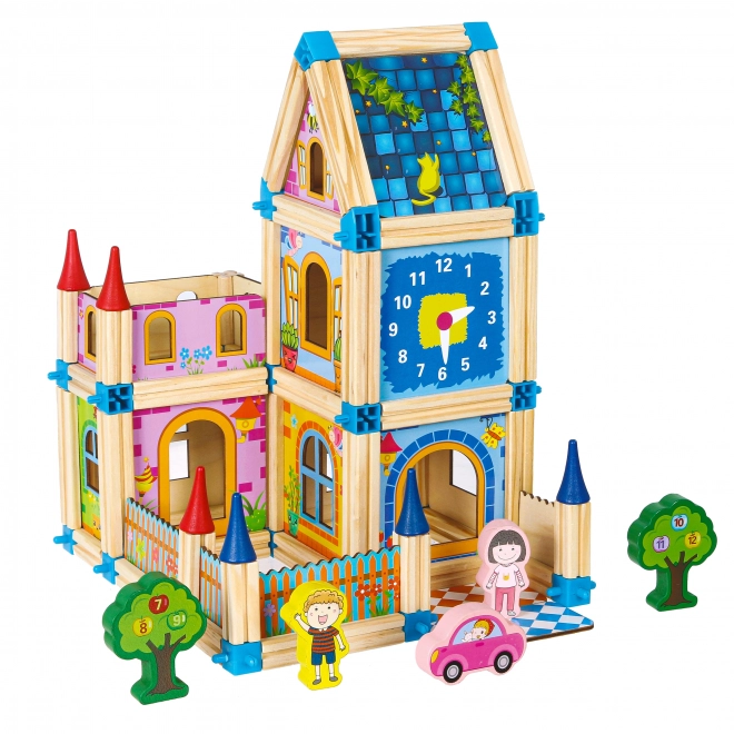 Drewniane klocki budowlane 6 w 1