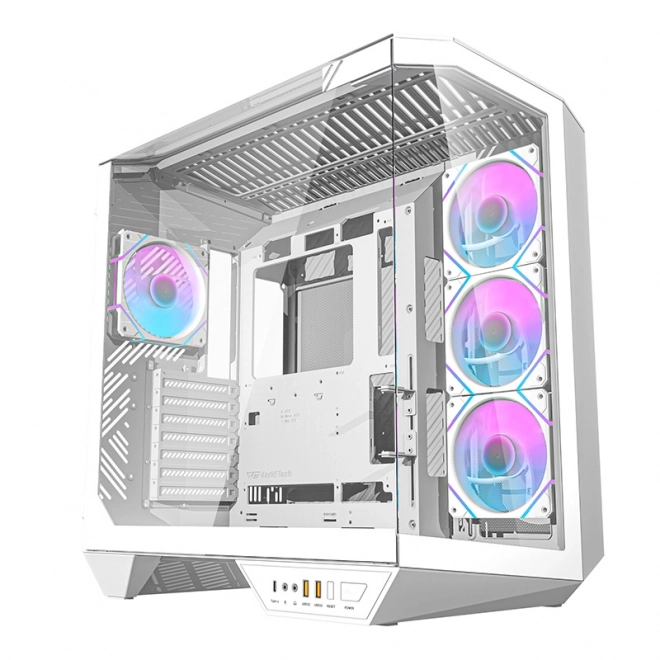 Obudowa komputerowa Darkflash z wentylatorami RGB i uchwytem na GPU biała