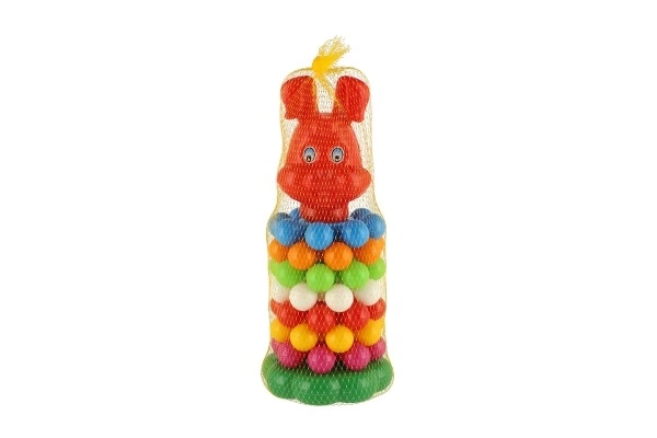Układanka piramida z pierścieniami plastik 26cm w siatce 12m+