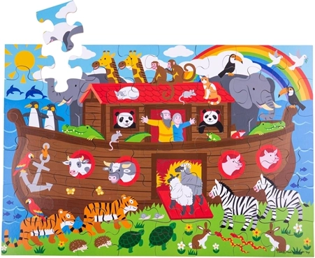Podłogowe puzzle Arka Noego 48 elementów od Bigjigs Toys
