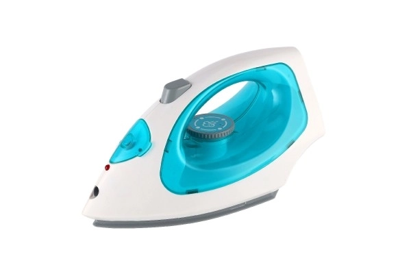 Żelazko wydające parę plastikowe 22cm na baterie ze światłem, dźwiękiem w pudełku 16x24x14cm