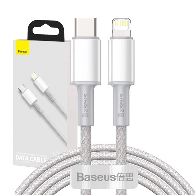 Kabel USB-C na Lightning Baseus z wysoką gęstością oplotu, 20W, PD, 2m