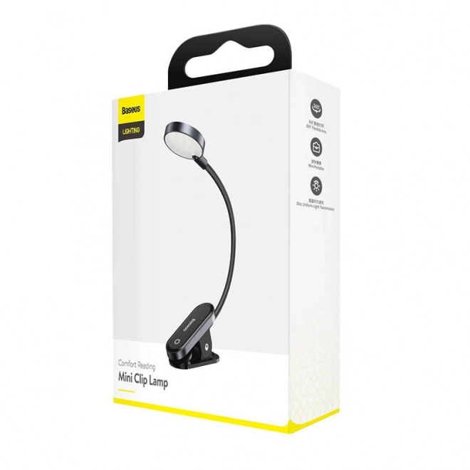 Baseus (DGRAD-0G) Comfort Reading Mini Clip Lamp - ciemnoszary