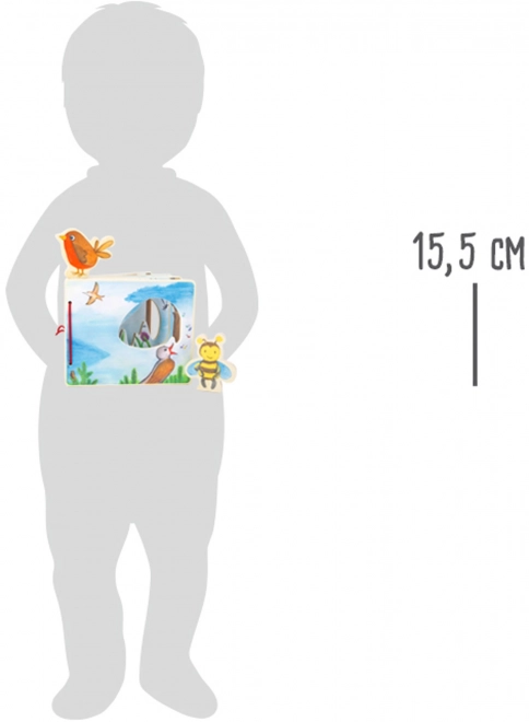 Small Foot Drewniana książka obrazkowa z pszczółką