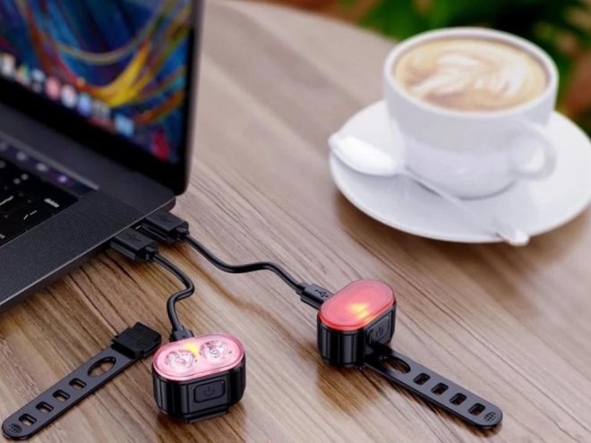 Ładowalne światła rowerowe LED z USB