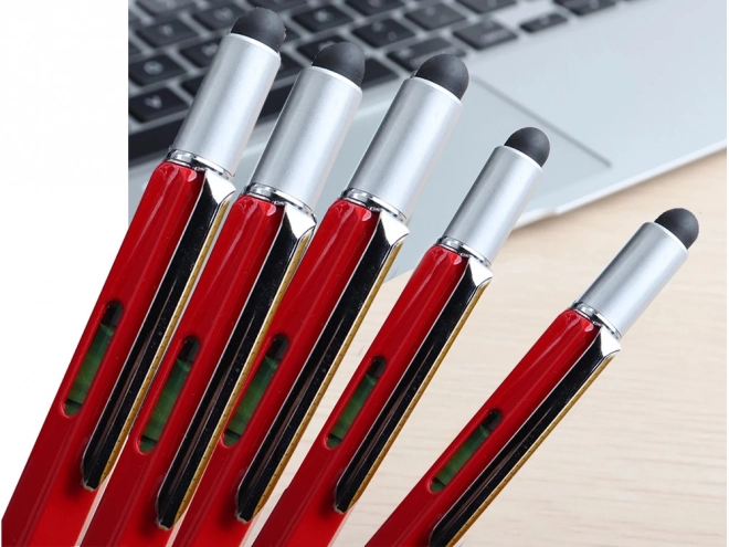 Wielofunkcyjne pióro multitool 6w1 z poziomicą