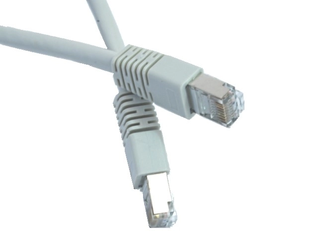 Patch cord ekranowany FTP kat.6 z wtykiem 15M szary
