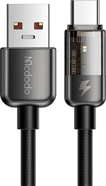 Kabel USB‑C Mcdodo 100 W, 6 A, 1,8 m, czarny