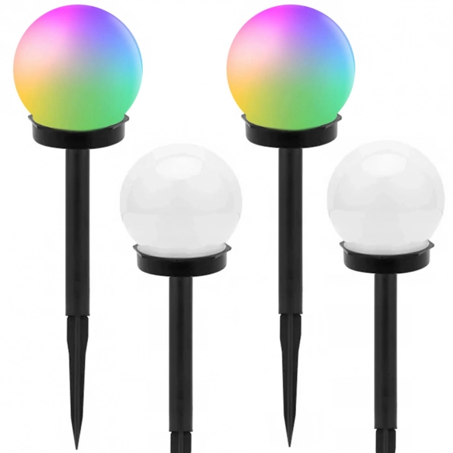 Solarny ogrodowe lampy kulkowe RGB