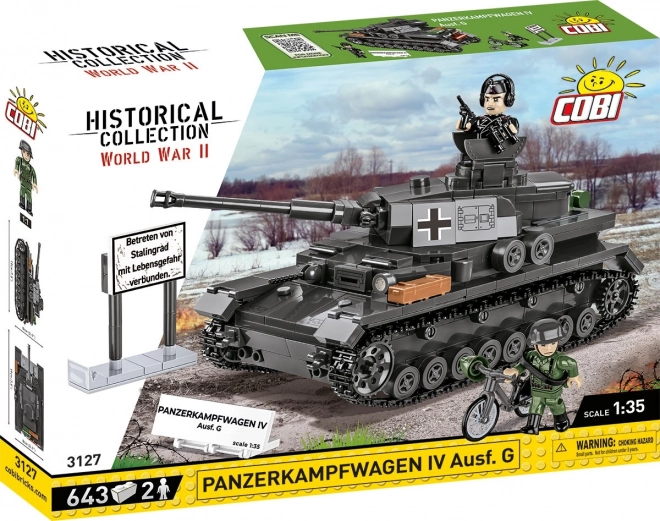 COBI 3127 Druga Wojna Światowa Niemiecki czołg Panzerkampfwagen IV Ausf. G 1:35