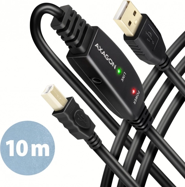 Axagon ADR-210B aktywny kabel USB 2.0 10 m