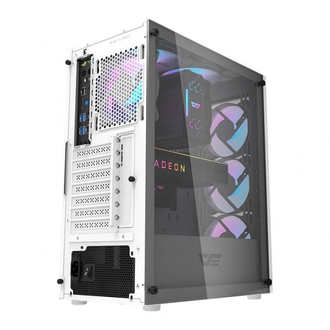 Obudowa komputerowa Darkflash DK352 Plus z 4 wentylatorami (czarno-biała)