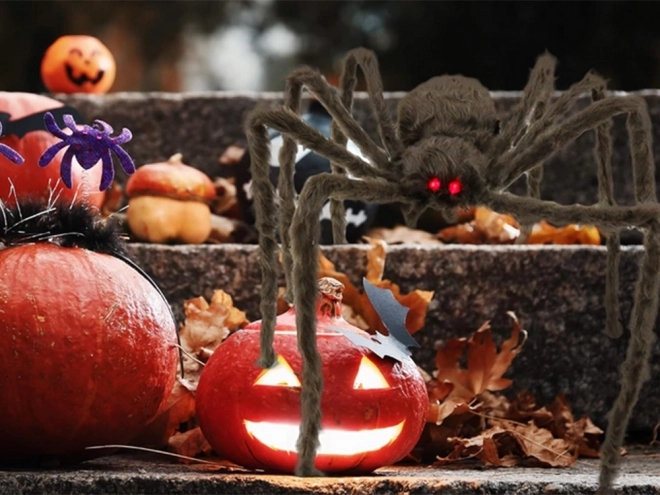 Halloweeni olbrzymi pająk tarantula dekoracja