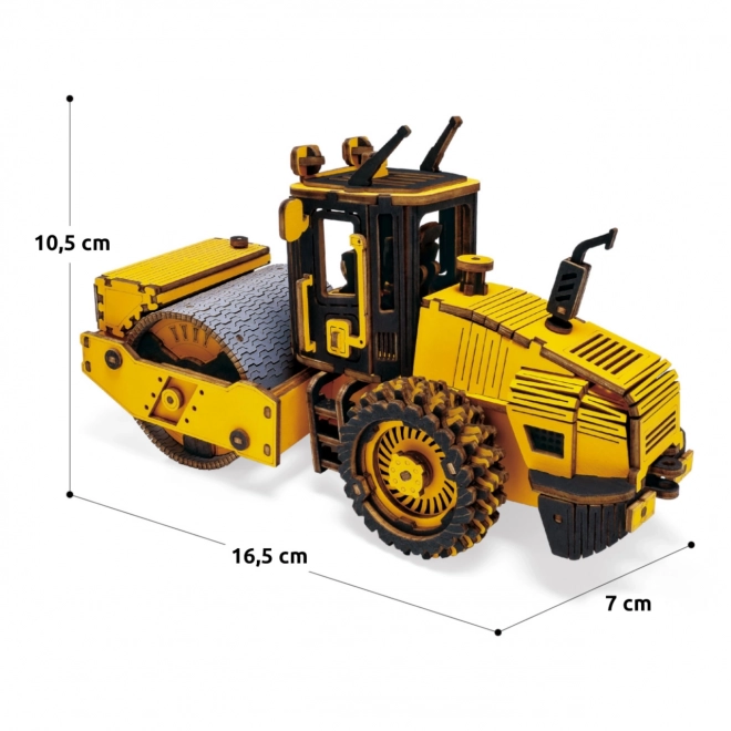 RoboTime drewniane 3D puzzle - Walec drogowy