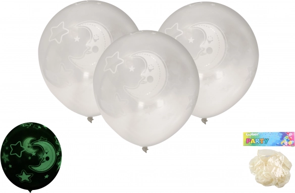 Balony 30 cm – zestaw 6 szt., świecące w ciemności