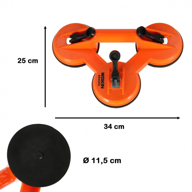 Uchwyt próżniowy z przyssawką do przenoszenia szkła, płytek glazurowanych 3x11,5cm 75kg