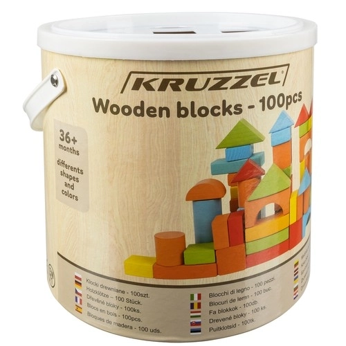 Drewniane klocki - 100 szt. Kruzzel 22666