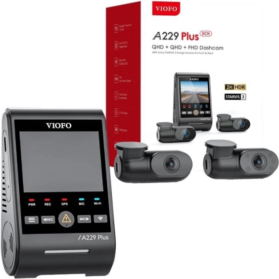 VIOFO A229 Plus kamera samochodowa z nagrywaniem w 2K