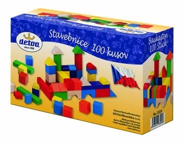 Drewniane klocki konstrukcyjne 100 szt.
