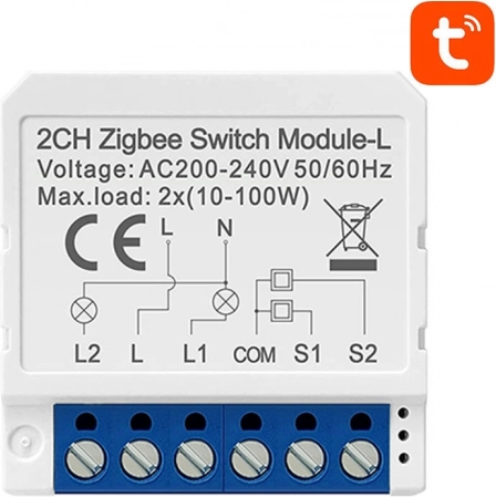 Inteligentny moduł przełącznika ZigBee Avatto LZWSM16-W2 Bez przewodu neutralnego TUYA