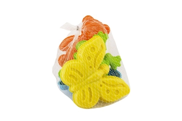 Foremki Babki na piasek plastikowe zwierzątka 4 szt. w siatce 12x10x8cm 12m+