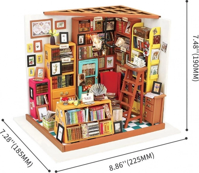 Samova czytelnia - Biblioteczka DIY Miniaturowy domek dla lalek