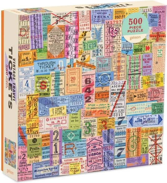Galison puzzle Vintage bilety podróżne 500 elementów