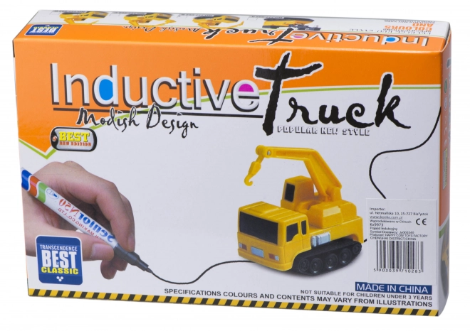 Indukcyjny pojazd koparka MAGIC INDUCTIVE CAR + marker