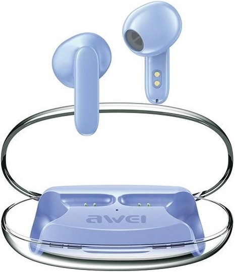 AWEI bezprzewodowe słuchawki bluetooth 5.3 z ENC TWS – niebieskie