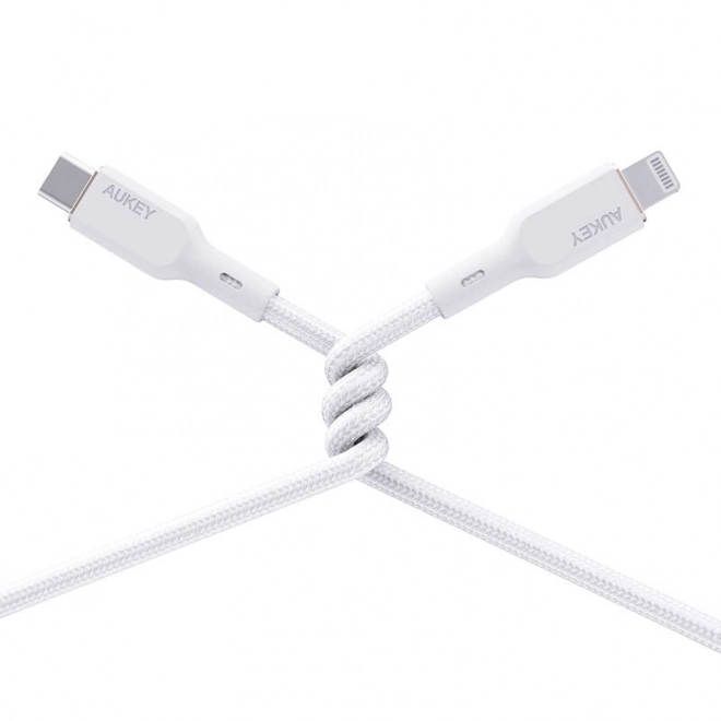 Kabel Aukey USB-C na Lightning 1,8 m biały
