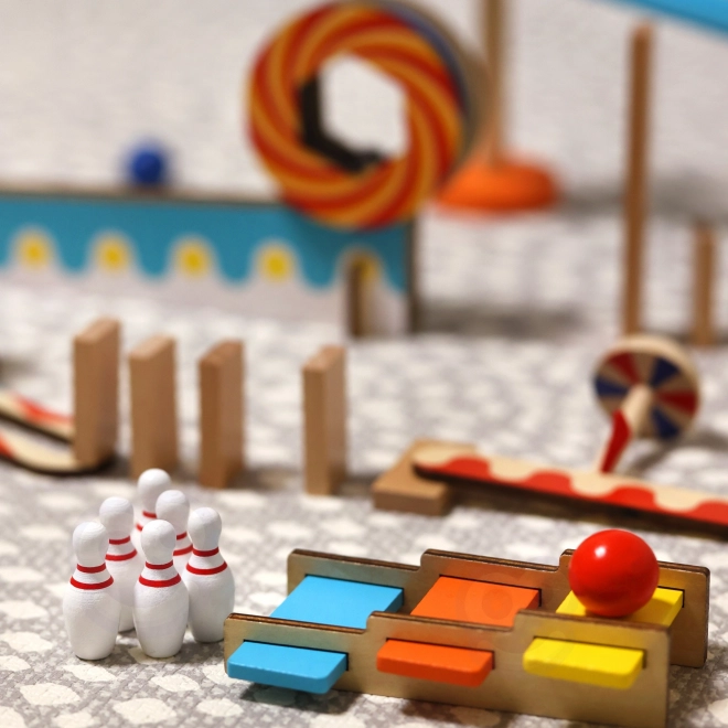 Drewniane klocki domino / domino puzzle Tooky Toy