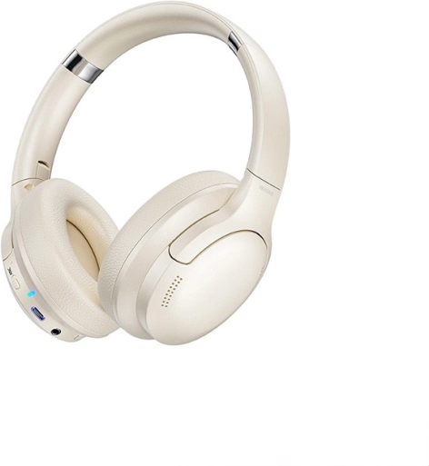 Bezprzewodowe słuchawki nauszne Bluetooth 5.3 z ANC – Białe