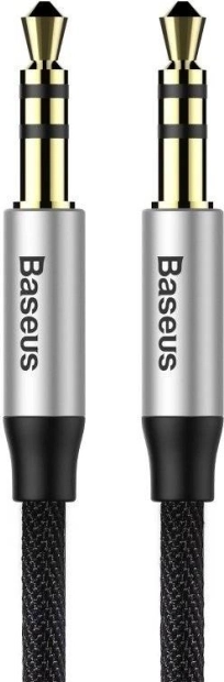 Kabel audio 3,5 mm AUX BASEUS Yiven, 1 m, czarno‑srebrny