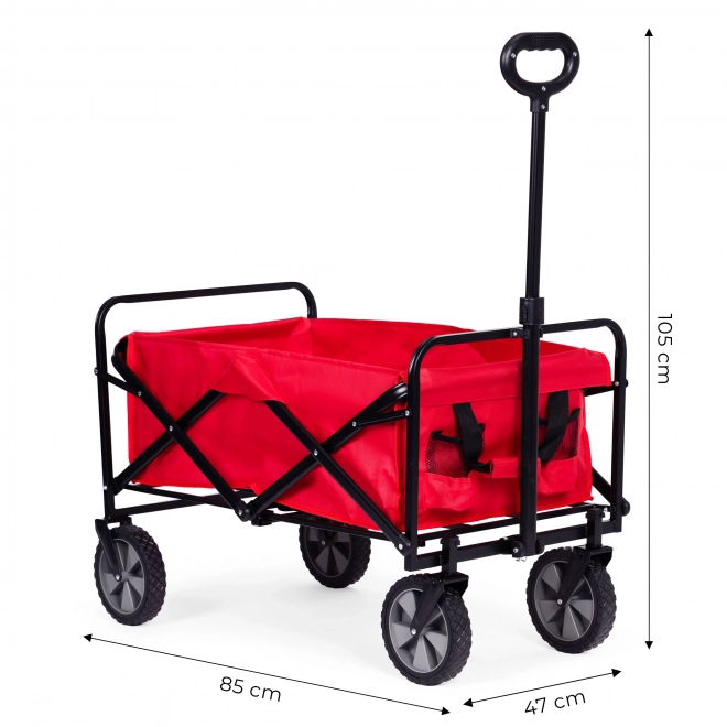 Składany wózek transportowy MultiGarden czerwony 47x105 cm