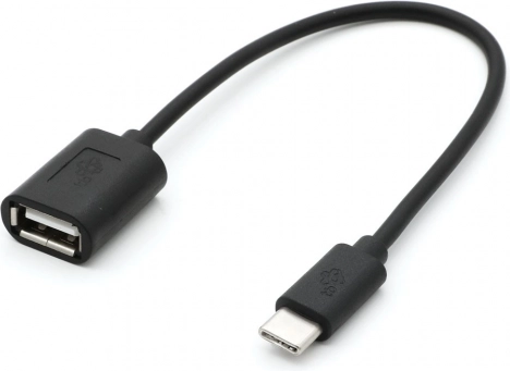 Kabel OTG USB‑C do USB‑A, 15 cm, czarny