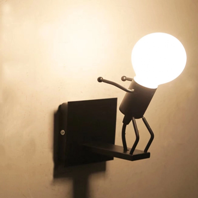 Lampa ścienna Loft czarna